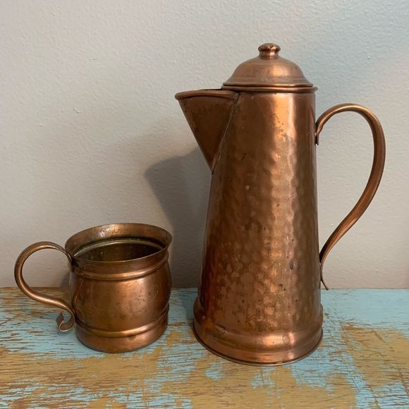 gregorian Kitchen Vintage Hammeredcopper Gregorian Pot And Mug